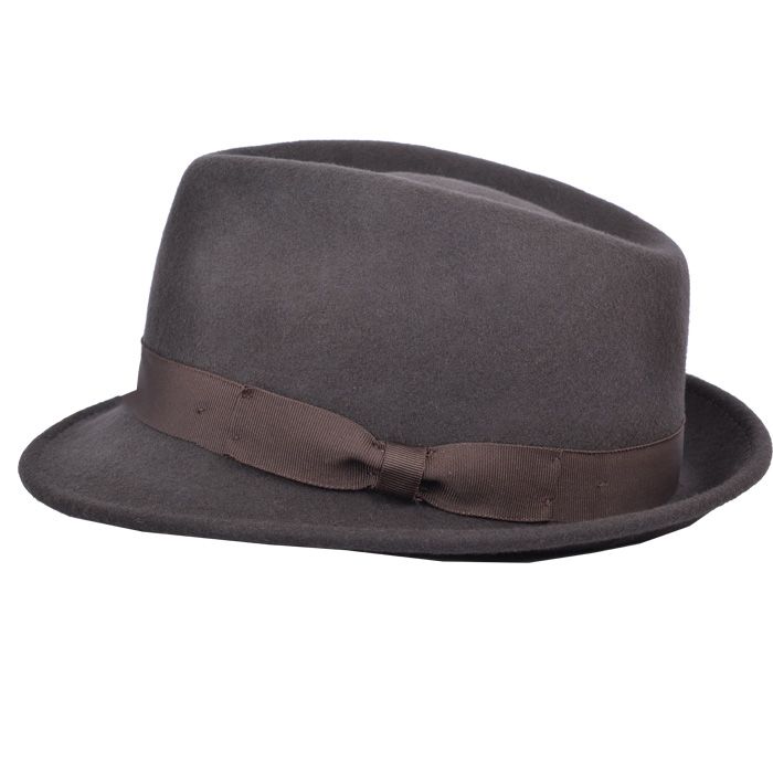 Men Wool Felt Trilby Hat