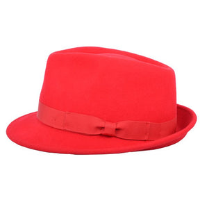 Men Wool Felt Trilby Hat