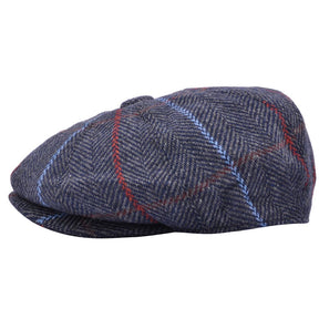 Over Check Twill Herringbone Newsboy Cap