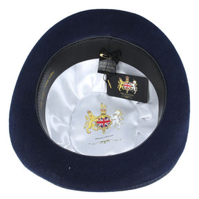 Derby Bowler Hat 100% Wool Felt With Satin Lined - Navy