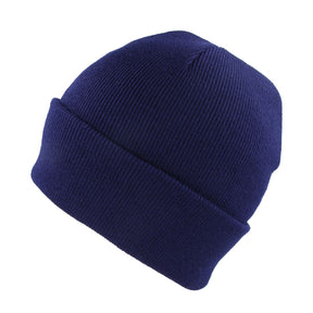 Plain Cotton Knitted Beanie Hat - Woolly Hat