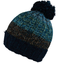 Women Cable Knit Beanie Hat Pom Pom Fur Lining Woolly Hat