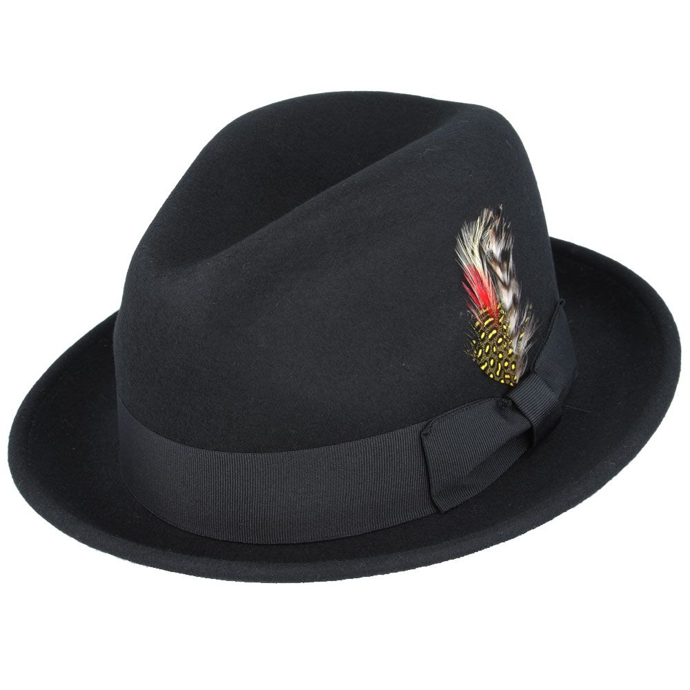 Men C-Crown Wool Trilby Hat