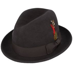 Men C-Crown Wool Trilby Hat