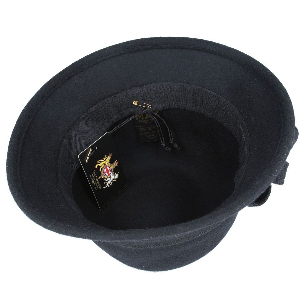 Women Cloche Hat Crushable Wool Felt With Floral Band