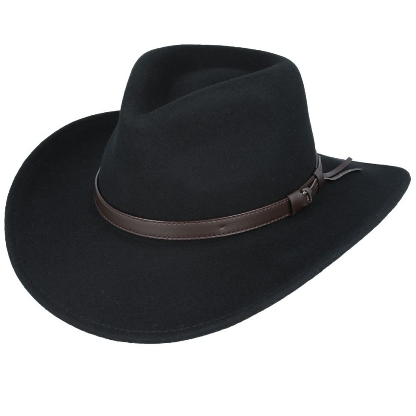 Western Cowboy Hat Crushable 100% Wool Felt Cowboy Hat