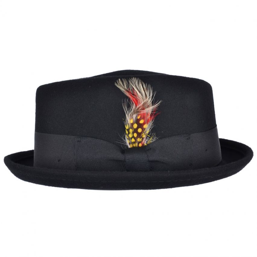 Diamond Crown Wool Felt Pork Pie Hat