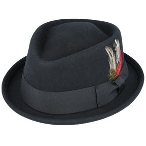 Diamond Crown Wool Felt Pork Pie Hat