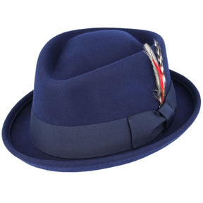 Diamond Crown Wool Pork Pie Hat