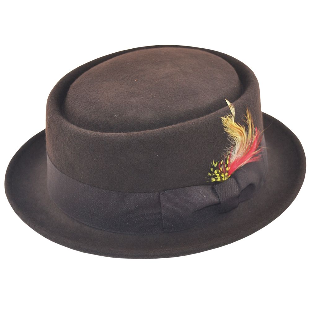 Wool Felt Pork Pie Hat Crushable