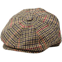 Check Tweed Newsboy Cap 8 Panel Gatsby Hat