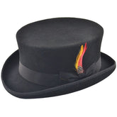 Low Crown Deadman Top Hat Traditional Dressage Wool Hat