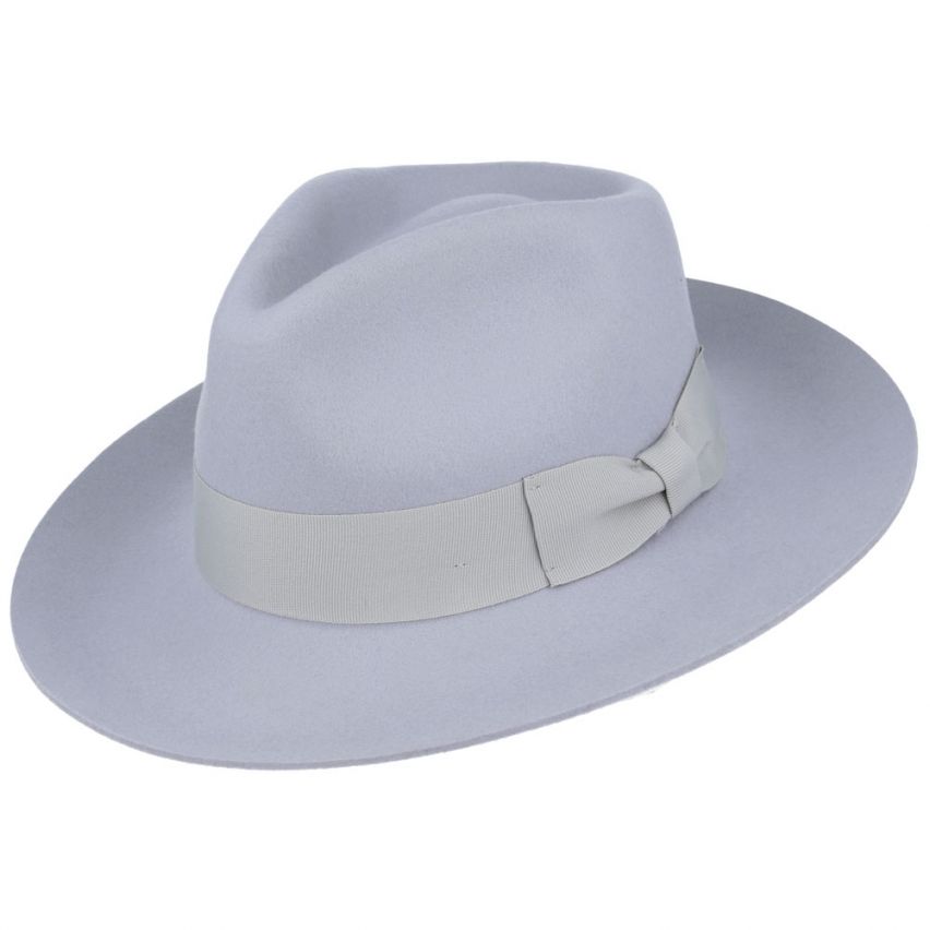 Gladwin Bond Grace Stiff Brim Wool Fedora Hat