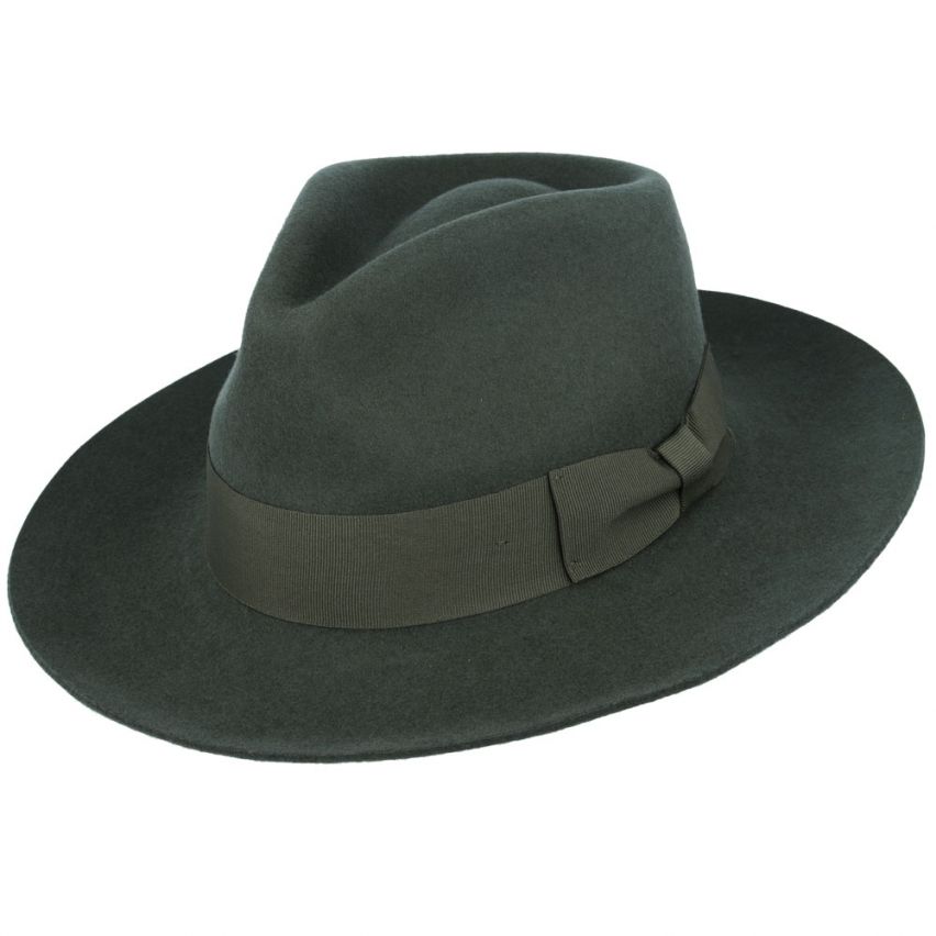 Gladwin Bond Grace Stiff Brim Wool Fedora Hat