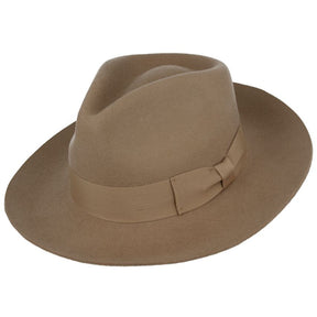 Gladwin Bond Grace Stiff Brim Wool Fedora Hat