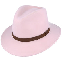 Fedora Hat Crushable Wool Felt With Leather Band