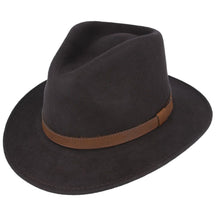 Fedora Hat Crushable Wool Felt With Leather Band