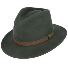 Felt Fedora Hat With Leather Band Single Sizes