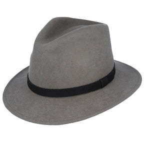 Fedora Hat Crushable Wool Felt With Leather Band