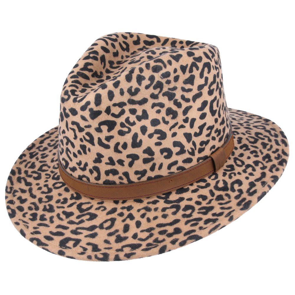 Fedora Hat Crushable Wool Felt With Leather Band