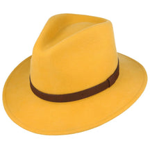 Fedora Hat Crushable Wool Felt With Leather Band