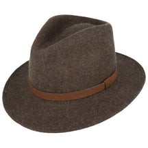 Fedora Hat Crushable Wool Felt With Leather Band