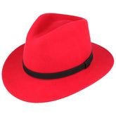 Fedora Hat Crushable Wool Felt With Leather Band