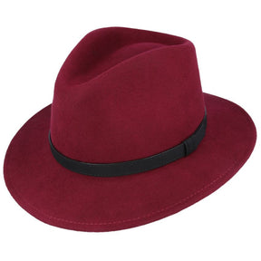 Crushable Fedora With Leather Band Single Sizes