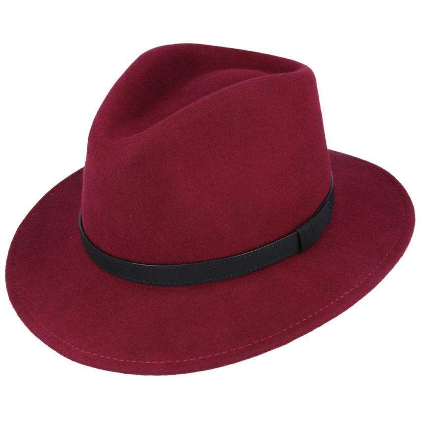 Crushable Fedora With Leather Band Single Sizes