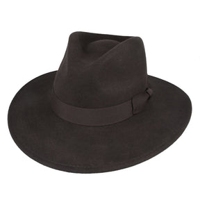 Wide Brim Fedora Hat Crushable Wool Felt