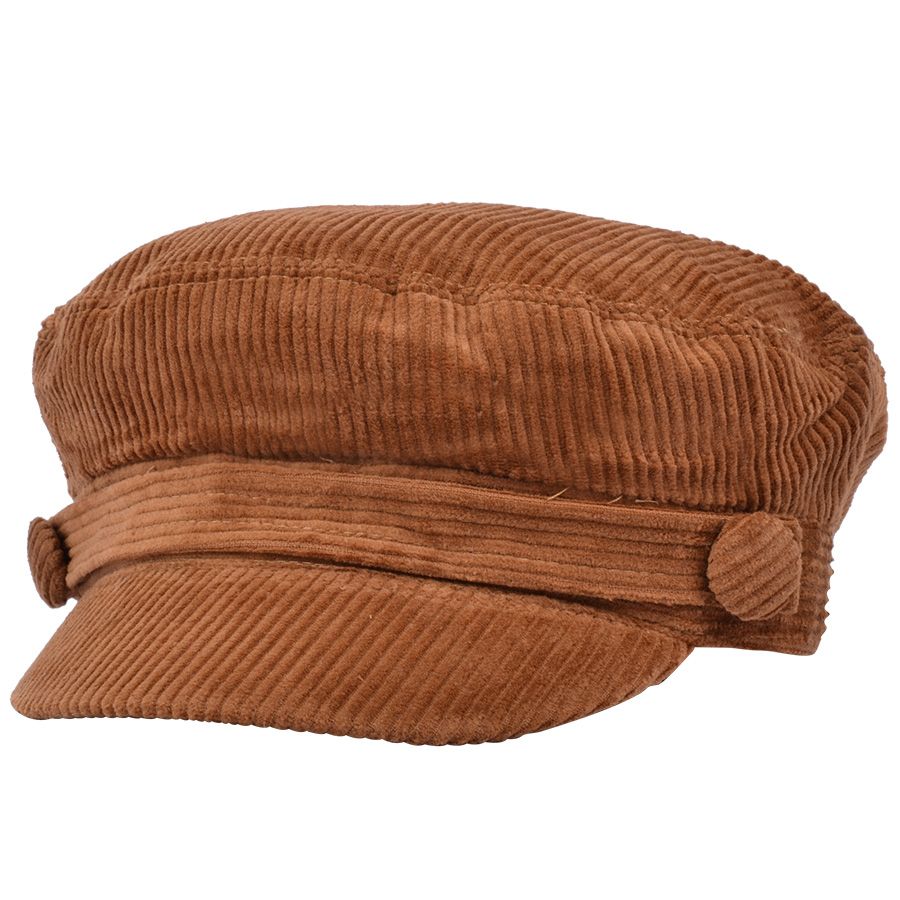 Fiddler Cap Corduroy Breton Greek Sailor Captain Hat