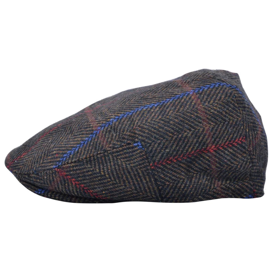 Men Over Check Herringbone Flat Caps