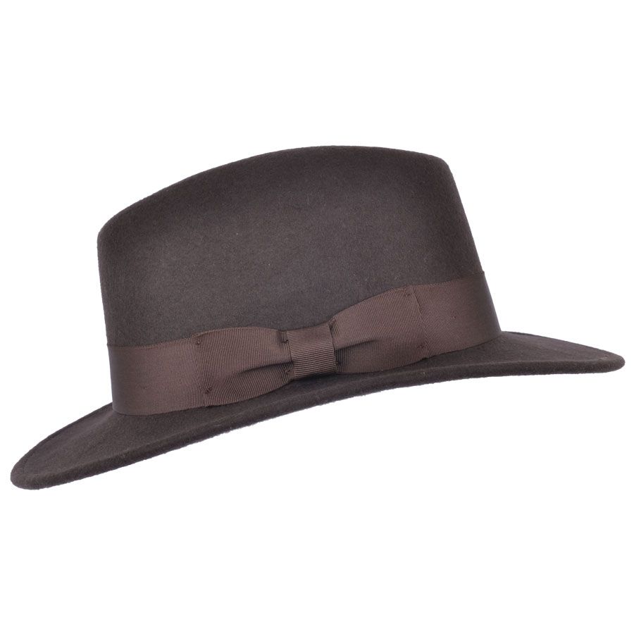 Indiana Jones Fedora Hat Crushable Wool Felt Fedora Hat