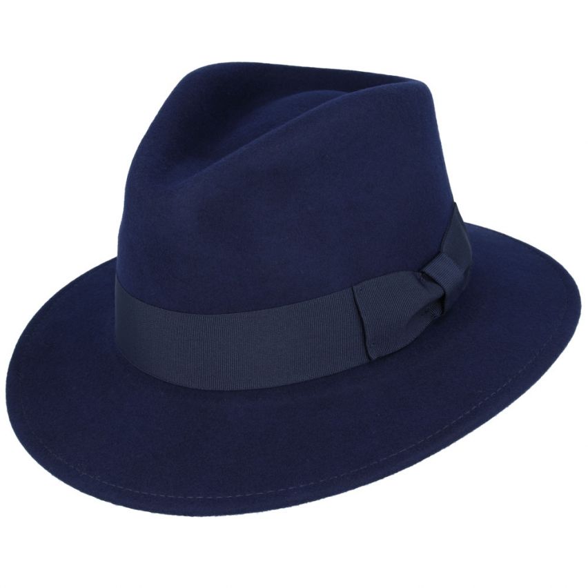 Indiana Jones Fedora Hat Crushable Wool Felt Fedora Hat