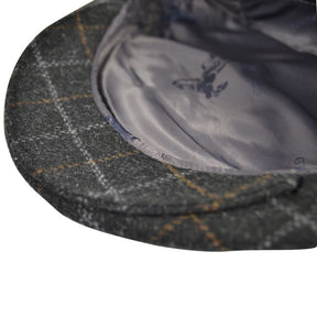 Men Wool Tweed Over Check Flat Caps