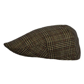 Men Check Tweed Flat Caps