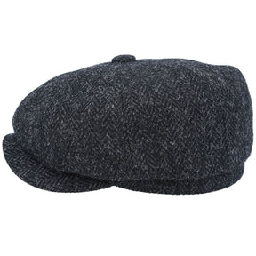 Harris Tweed Hat Newsboy Cap Herringbone 100% Pure Scottish Wool