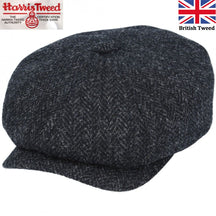 Harris Tweed Hat Newsboy Cap Herringbone 100% Pure Scottish Wool