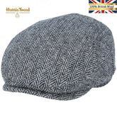 Harris Tweed Flat Cap 100% Pure Scottish Wool Herringbone Flat Cap