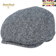 Harris Tweed Flat Cap 100% Pure Scottish Wool Herringbone Flat Cap