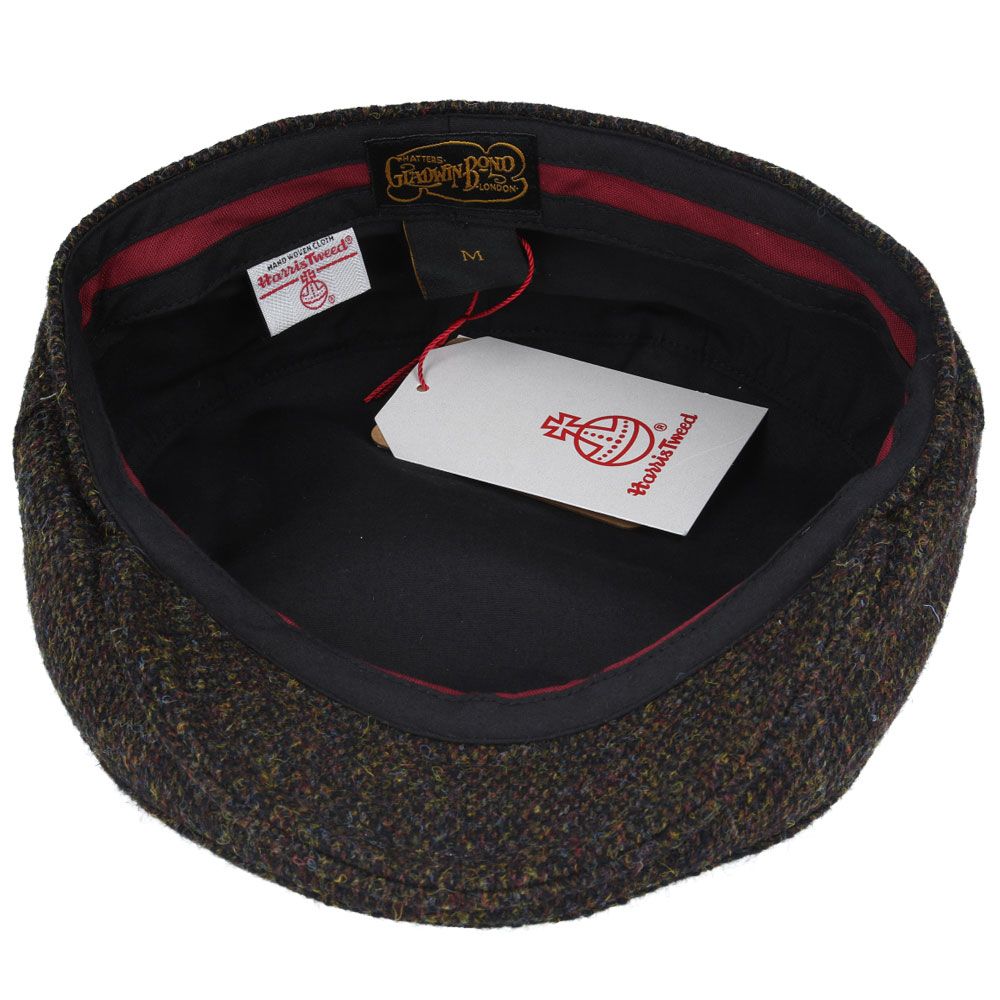 Harris Tweed Flat Cap 100% Pure Scottish Wool Herringbone Flat Cap