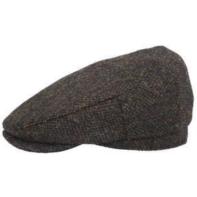 Harris Tweed Flat Cap 100% Pure Scottish Wool Herringbone Flat Cap