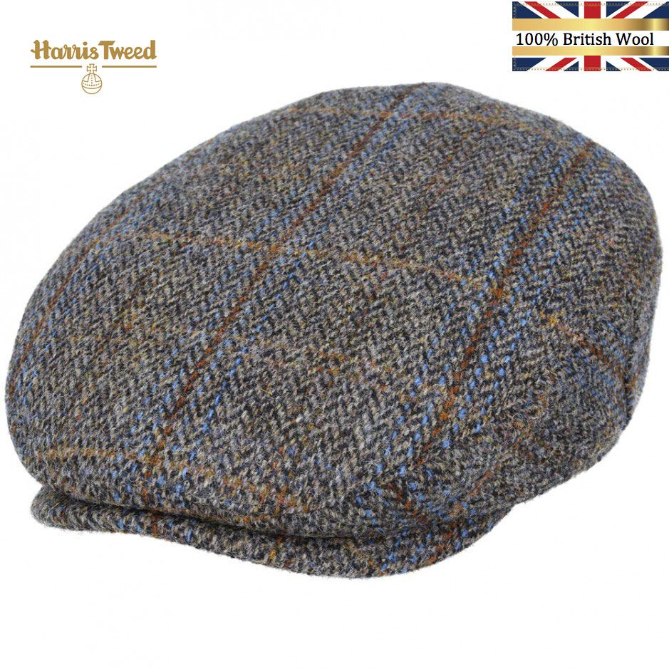 Harris Tweed Flat Cap 100% Pure Scottish Wool