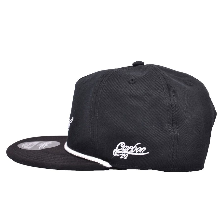 SKATE BOARD SNAPBACK CAP - BLACK