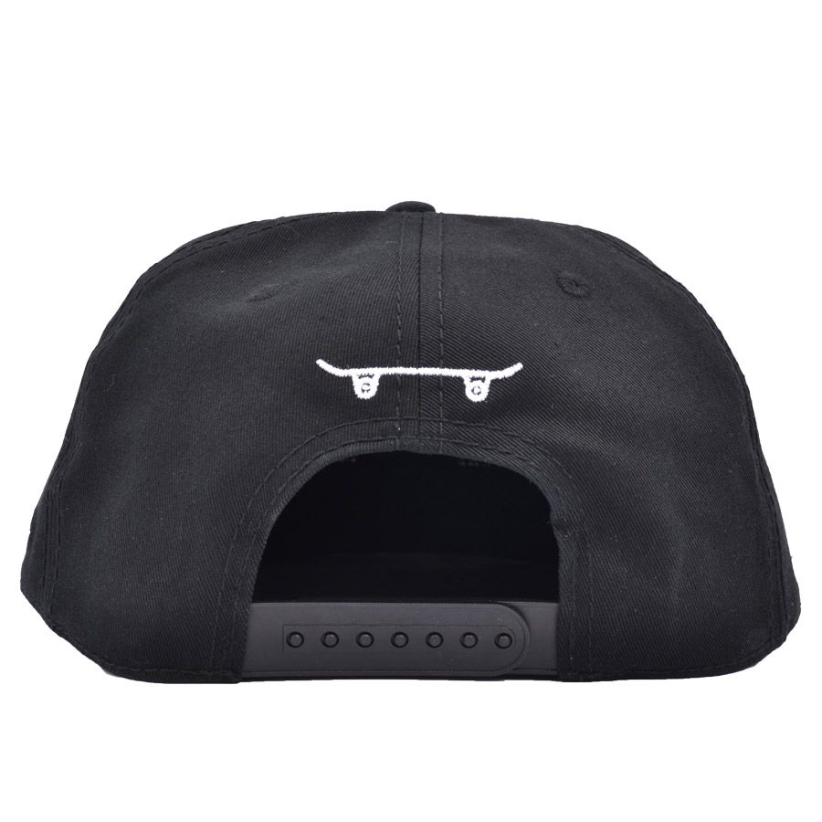 SKATE BOARD SNAPBACK CAP - BLACK