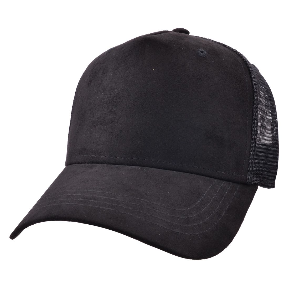 Faux Suede Baseball Cap Mesh Back Sports Cap