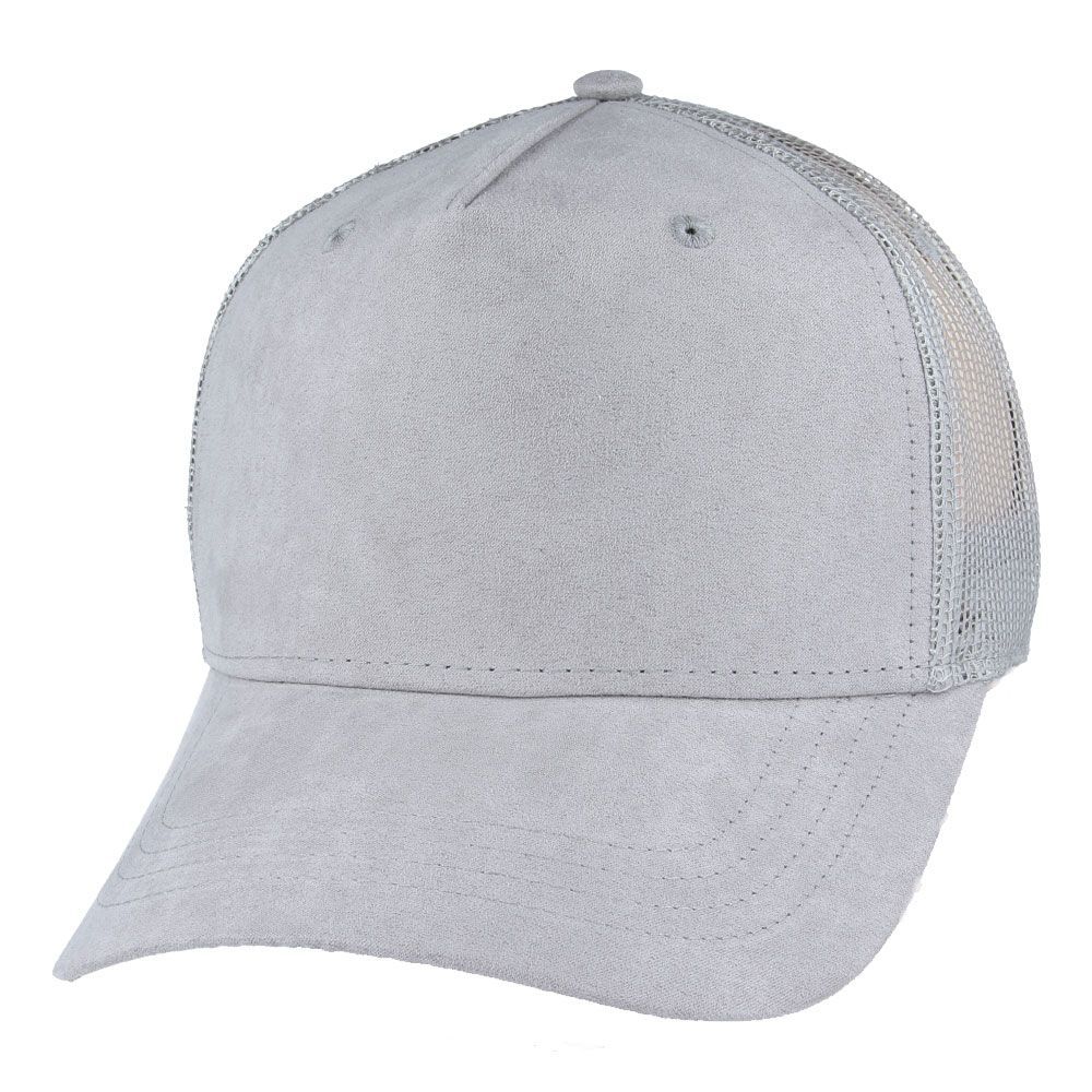 Faux Suede Baseball Cap Mesh Back Sports Cap