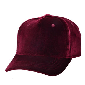 Velvet Baseball Curved Visor Baseball Cap