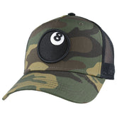 Carbon 8 Ball Mesh Trucker Baseball Cap