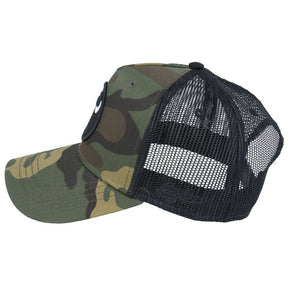 Carbon 8 Ball Mesh Trucker Baseball Cap